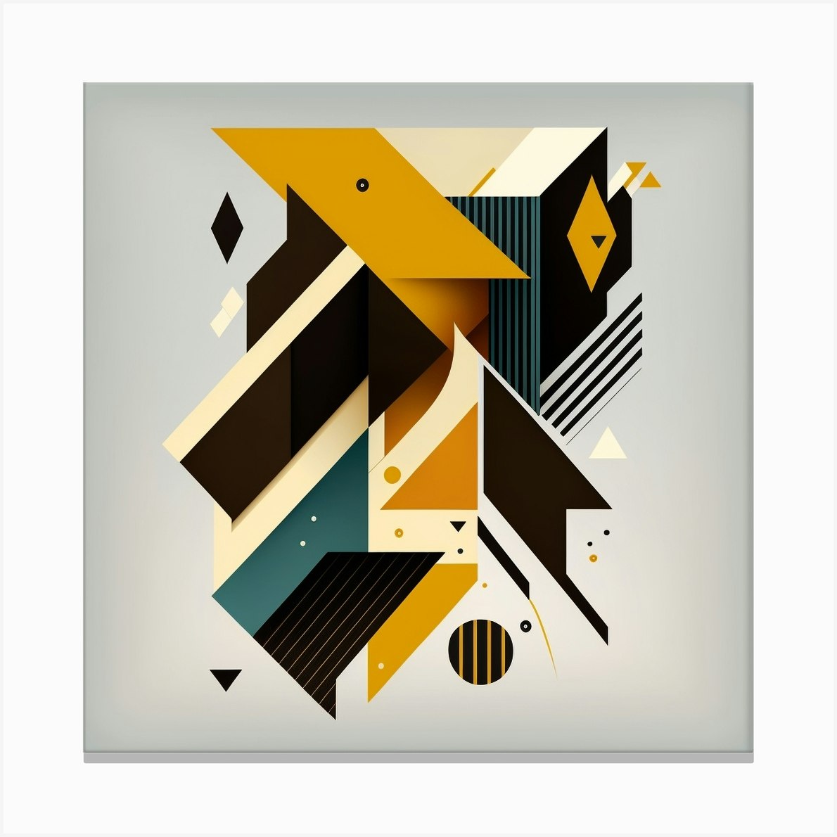 Abstract Geometric Design Canvas Print by Alberto Mac
