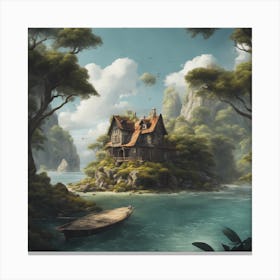 House In The Forest Canvas Print