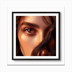 Portrait Of A Woman'S Eye Canvas Print