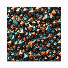 3d Triangles Background Canvas Print