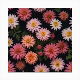 Pink Dahlias Canvas Print