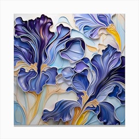 Blue Irises 2 Canvas Print