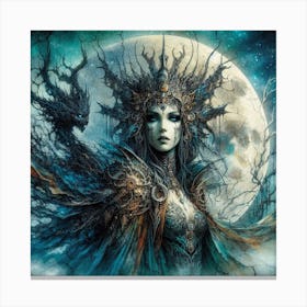 Dark Elven Goddess Canvas Print