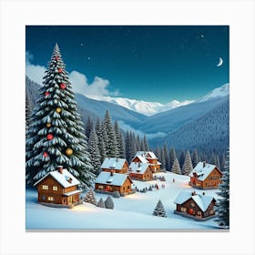 Christmas Village 5 Canvas Print