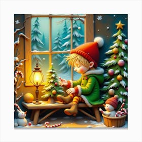 Christmas Elf Canvas Print