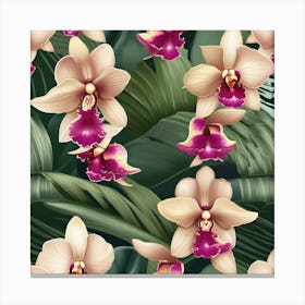 Tropical orchids  Canvas Print