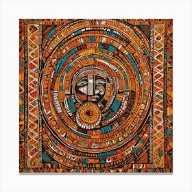 A Vibrant Piece Featuring Traditional African Tribal Patterns And Motifs In Bold Earthy Colors Celeb 994564937 Canvas Print