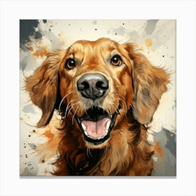 Golden Retriever Painting 1 Canvas Print