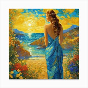 Sunset By The Seadyh Canvas Print