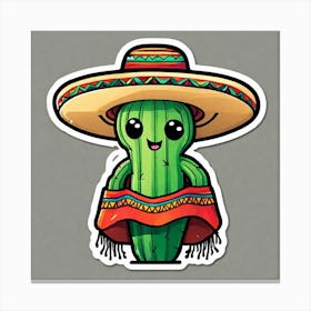 Cactus Sticker 25 Canvas Print