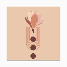 Mid-Century Modern Floral and Arch Canvas Print