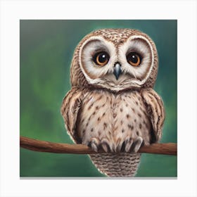Cute Little Owl 1 Canvas Print