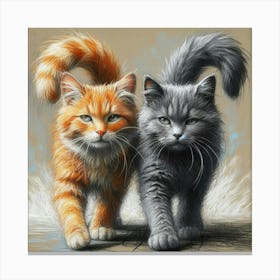 Two Cats 3 Canvas Print