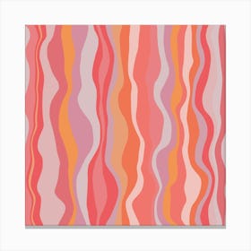 Pink Wavy Marrakech Stripes Canvas Print