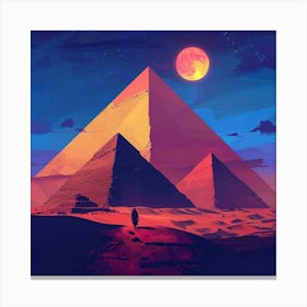 A Pyramids Of Giza Lofi Illustration 1719955209 3 Canvas Print