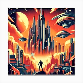 Sci - Fi City Canvas Print