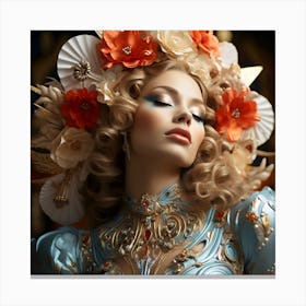 Beautiful Woman In Costume Canvas Print