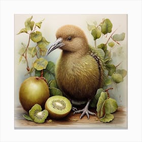 Kiwi Bird Painting Art Print 1 Canvas Print