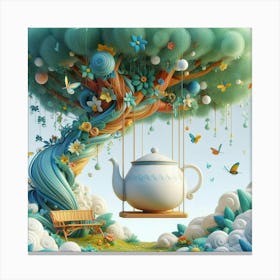 Teapot Tree 2 Canvas Print