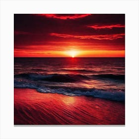 Sunset On The Beach 573 Canvas Print