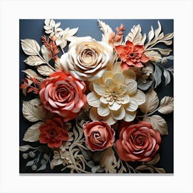 Paper Flowers 3 Canvas Print