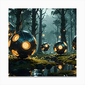 Spheres In The Forest Canvas Print