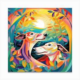 Sunshine Greyhounds Canvas Print