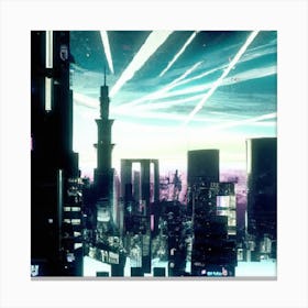 Futuristic Cityscape Canvas Print