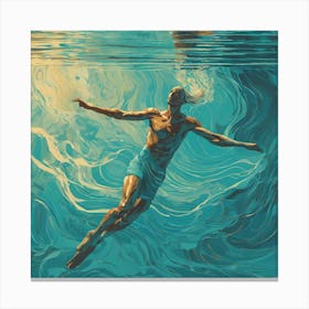 Jesus In The Water Canvas Print