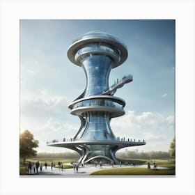 Futuristic Skyscraper 12 Canvas Print