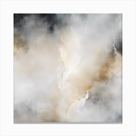 Abstract Minimalist Painting That Represents Duality, Mix Between Watercolor And Oil Paint, In Shade (36) Canvas Print