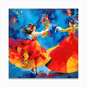 Korean Dancers Canvas Print