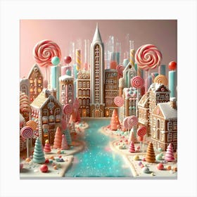 Gingerbread City Canvas Print