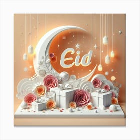 Eid Greeting Card Canvas Print