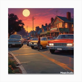 Sunset Street Canvas Print