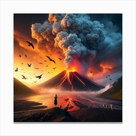 Volcano In The Sky Canvas Print
