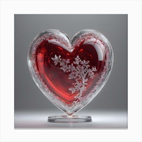Glass Love Heart 6 Canvas Print