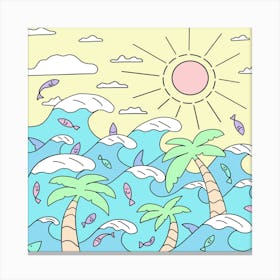 Sunny Beach Canvas Print