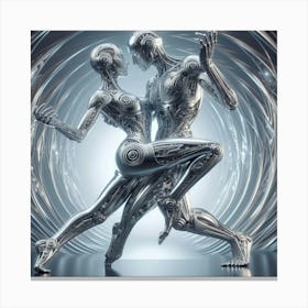 Futuristic Dancers Canvas Print