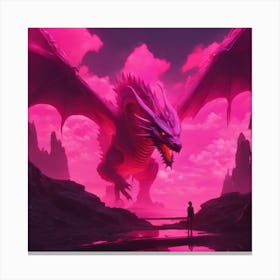 Pink Dragon 1 Canvas Print