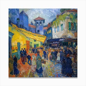 Van Gogh Style: Rail Station at Arles. 1 Canvas Print