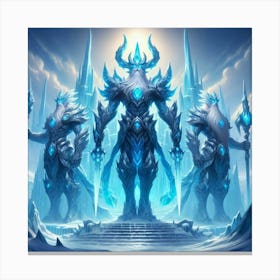 Three Ice Knights Canvas Print