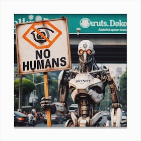 No Humans by SkyNet Canvas Print