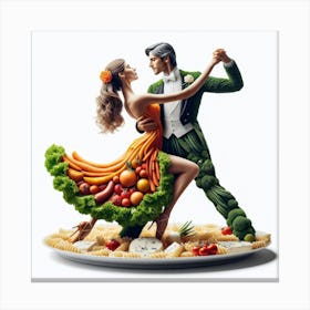 Dance Of The Vegetables 1 Canvas Print