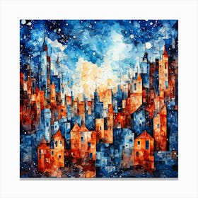 City At Night Canvas Print