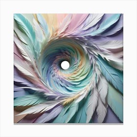 Spiral Of Feathers Canvas Print