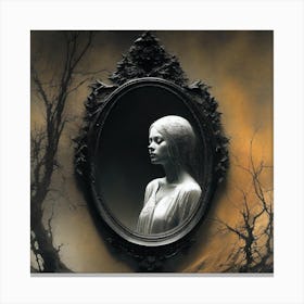 Woman In A Mirror 1 Canvas Print