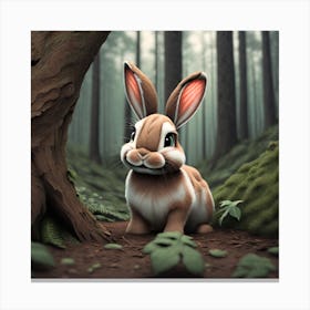 Rabbit In The Forest 14 Canvas Print