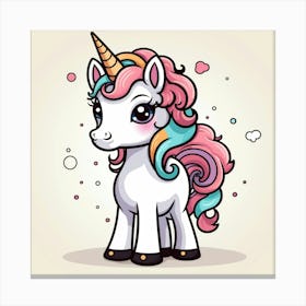 Cute Unicorn 683 Canvas Print