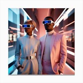 Futuristic Couple 7 Canvas Print